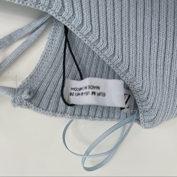 ZARA PUFFER SLEEVE BLOUSE SIZE MEDIUM - Picture 6 of 6